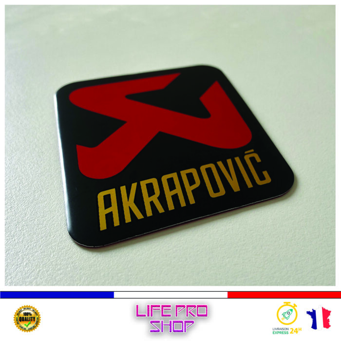 Autocollant Aluminium AKRAPOVIC (6 x 5cm) Haute Température Stickers Echappement Moto Quad – Image 2