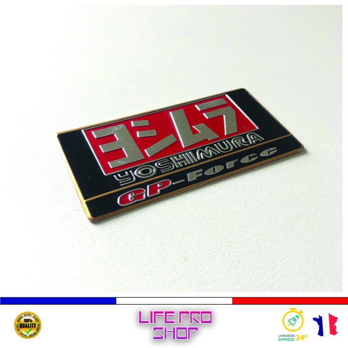 Autocollant Aluminium YOSHIMURA GP BRONZE (9 x 4,5cm) Haute Température Stickers Echappement Moto – Image 2