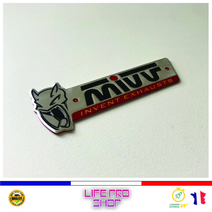 Autocollant Aluminium MIVV (10,4 x 4cm) Haute Température Stickers Echappement Moto Quad – Image 2