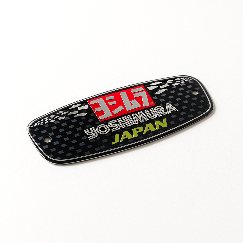 Autocollant Aluminium YOSHIMURA JAPAN (10 x 4cm) Haute Température Stickers Echappement Moto